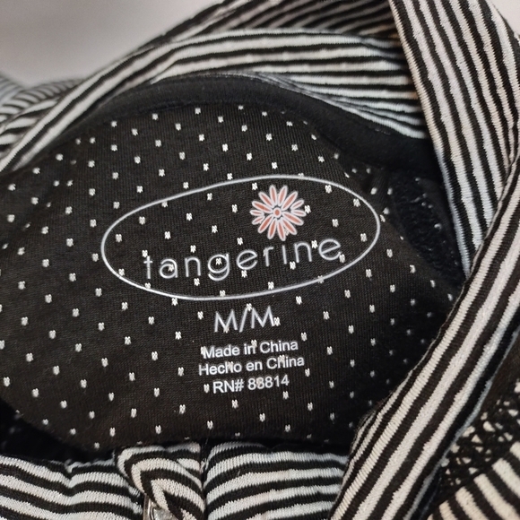 Tangerine Hoodie Women's Black White Striped Hoodie Size Medium - Picture 8 of 9